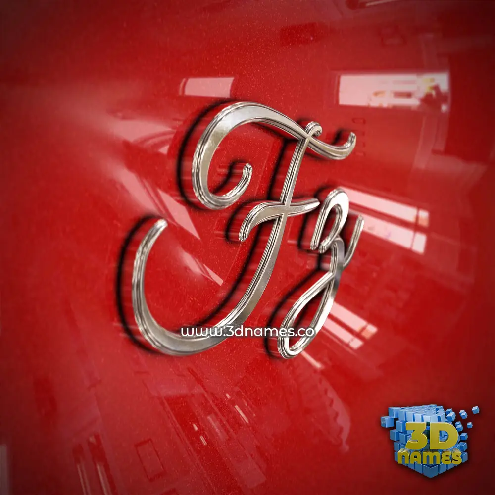 fz in Car Paint style - 3D name wallpaper