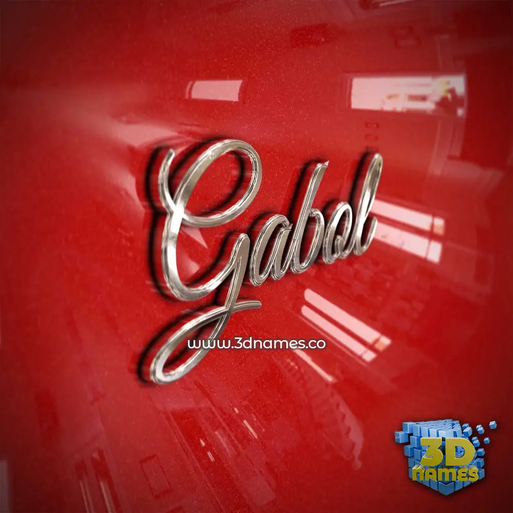 gabol in Car Paint style - 3D name wallpaper
