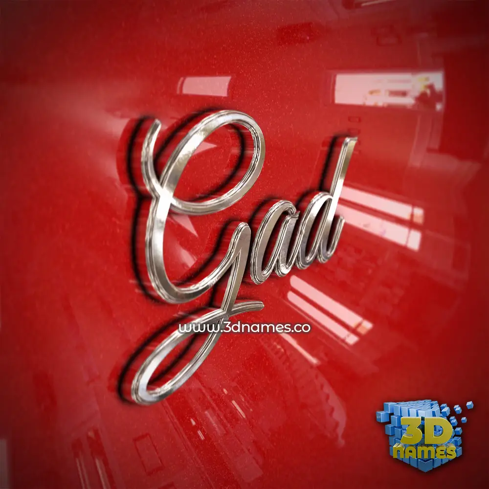gad in Car Paint style - 3D name wallpaper