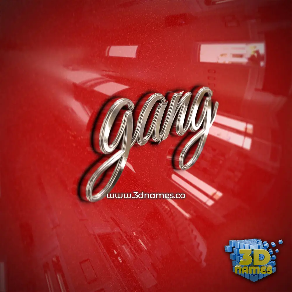 gang in Car Paint style - 3D name wallpaper