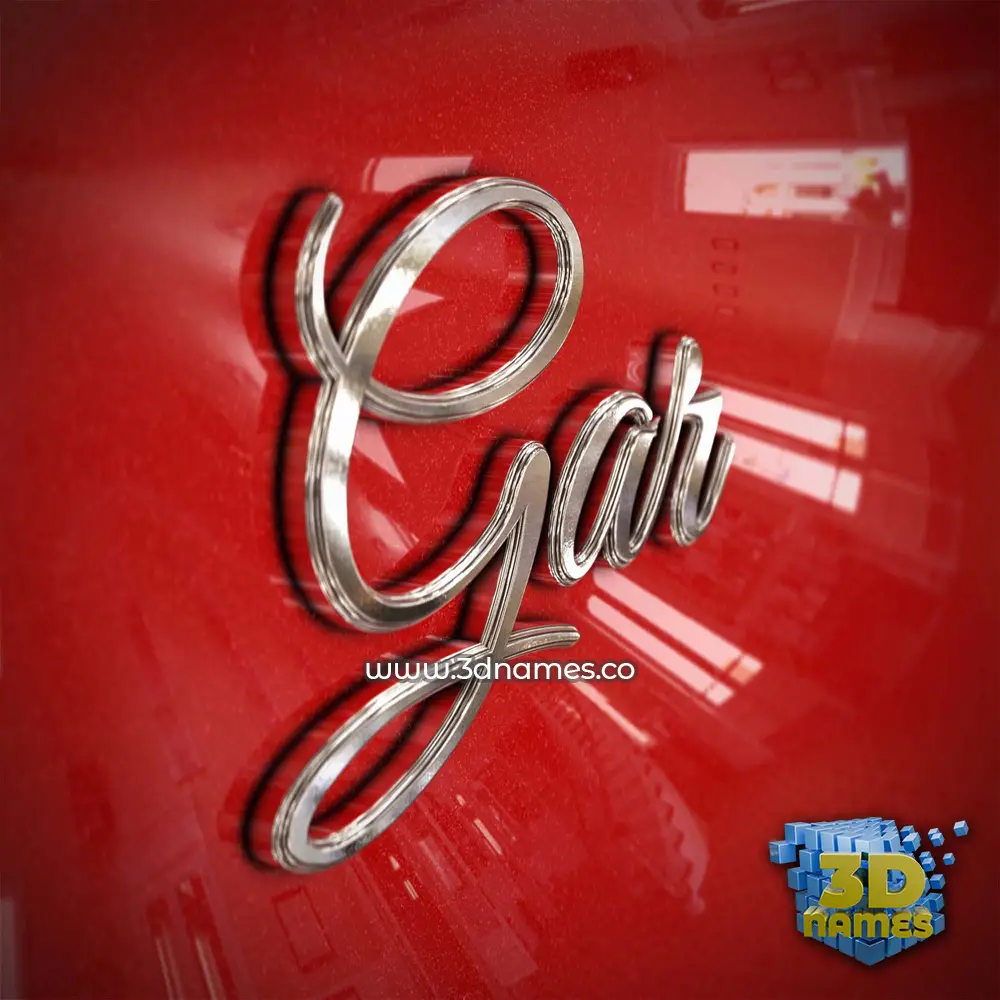gar in Car Paint style - 3D name wallpaper