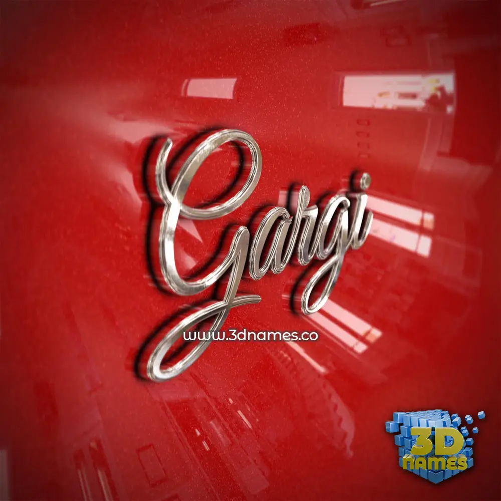 gargi in Car Paint style - 3D name wallpaper