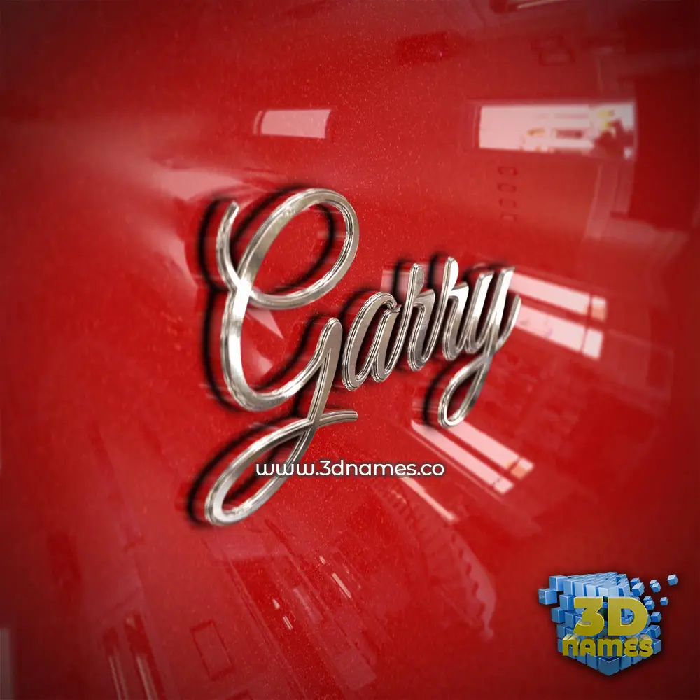 garry in Car Paint style - 3D name wallpaper