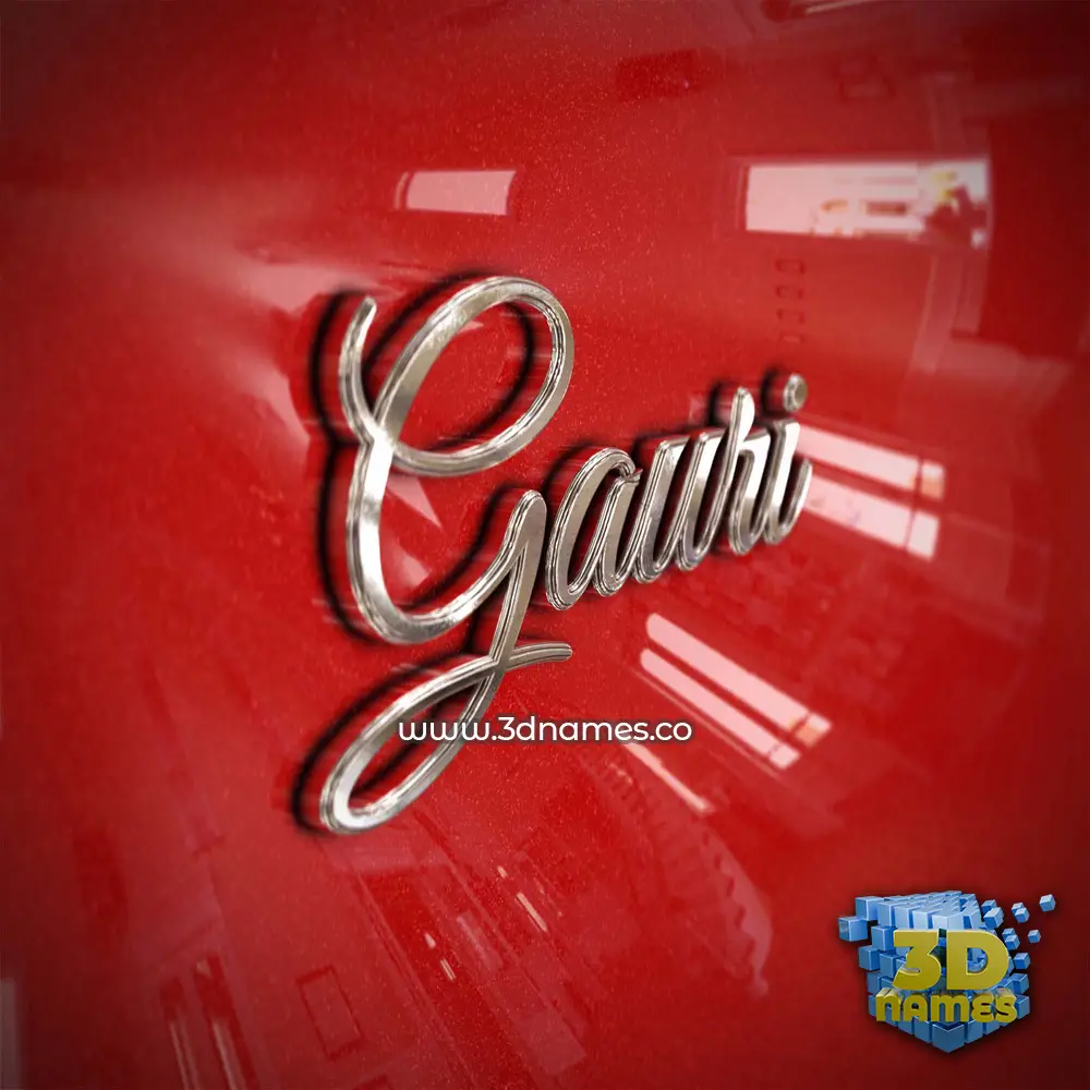 gauri in Car Paint style - 3D name wallpaper