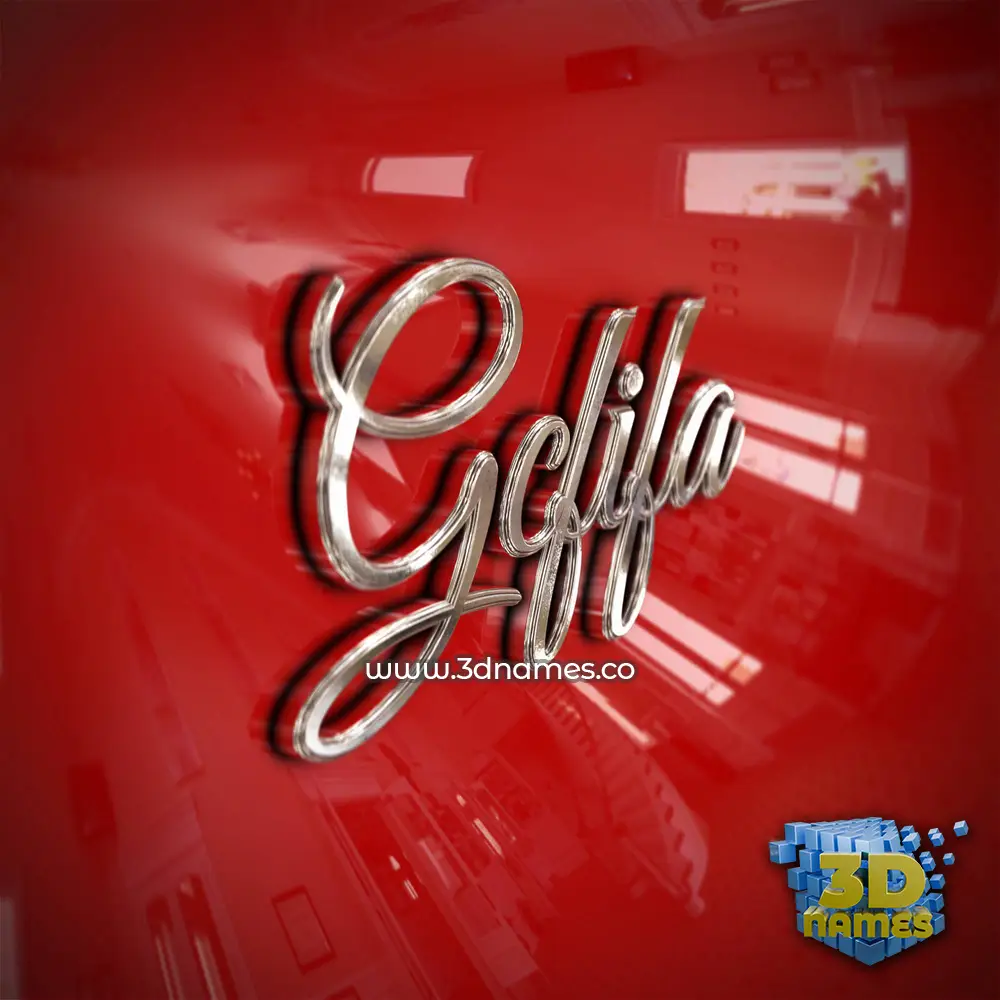 gcfifa in Car Paint style - 3D name wallpaper