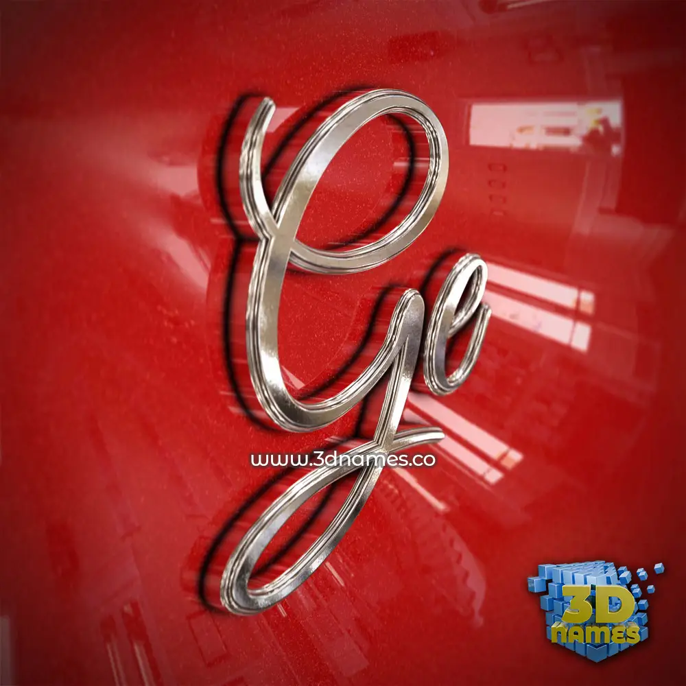 ge in Car Paint style - 3D name wallpaper
