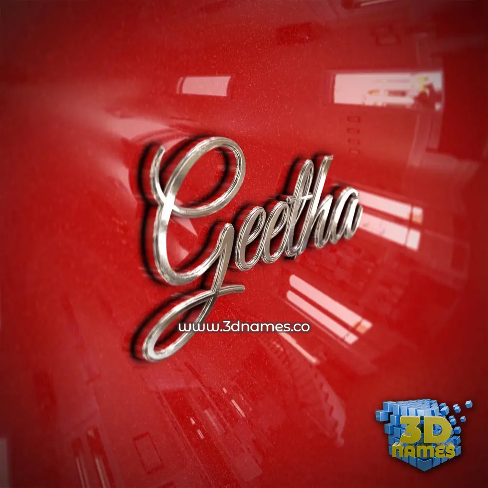 geetha in Car Paint style - 3D name wallpaper