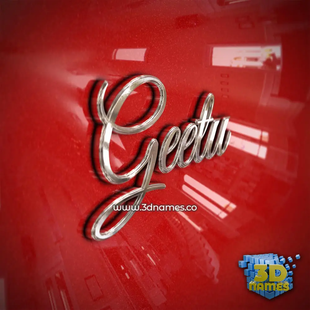 geetu in Car Paint style - 3D name wallpaper