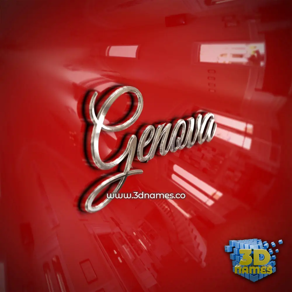 genova in Car Paint style - 3D name wallpaper