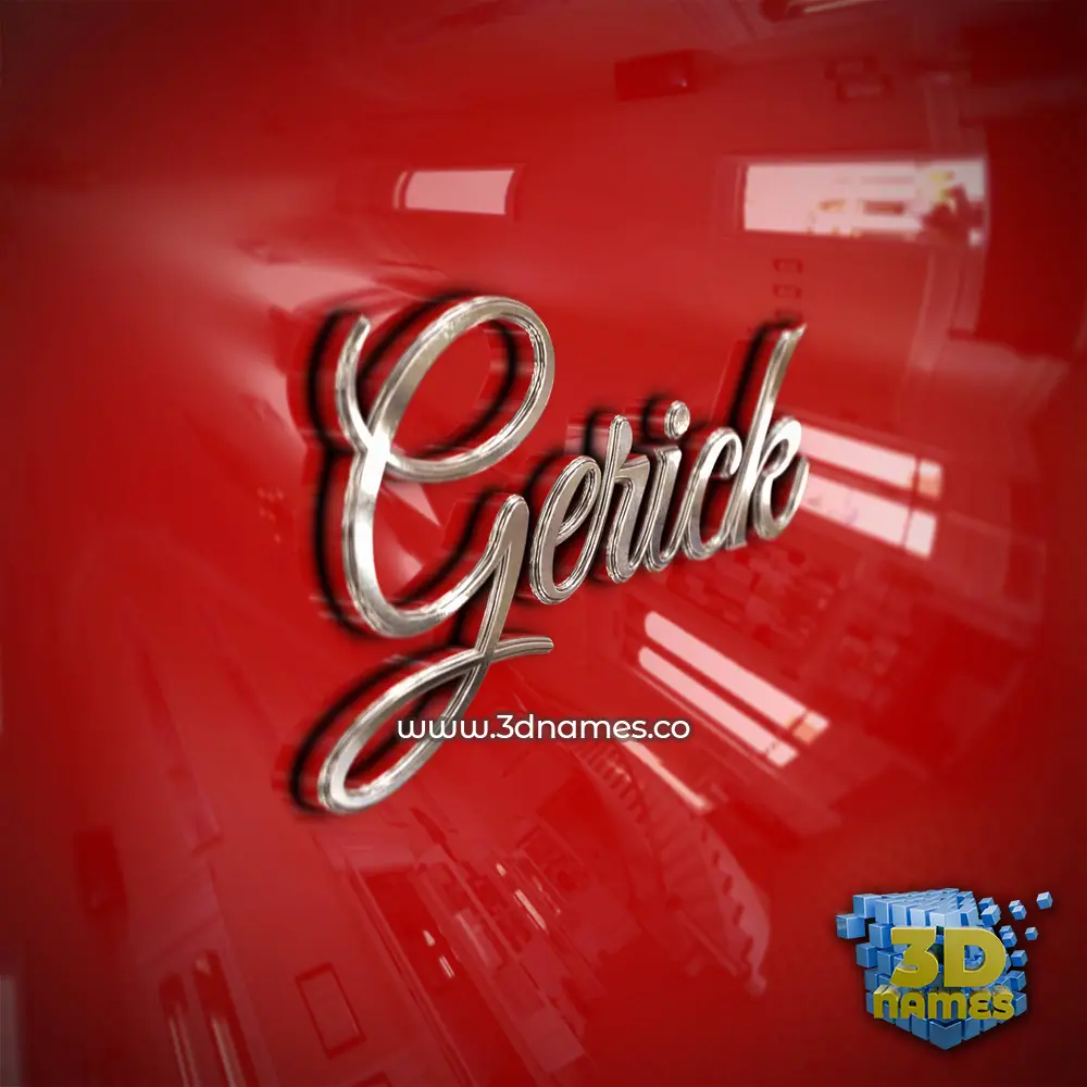 gerick in Car Paint style - 3D name wallpaper