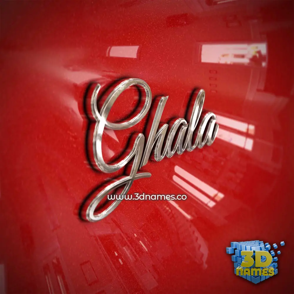 ghala in Car Paint style - 3D name wallpaper