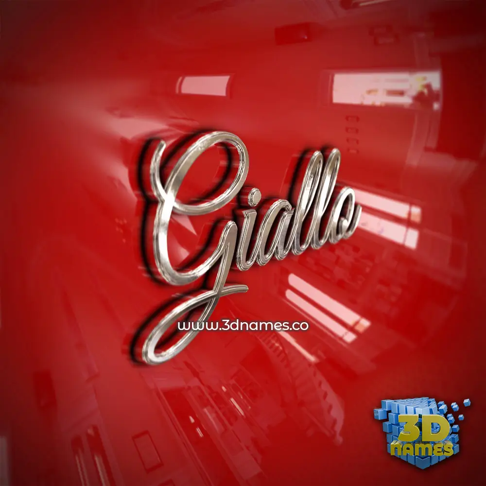 giallo in Car Paint style - 3D name wallpaper