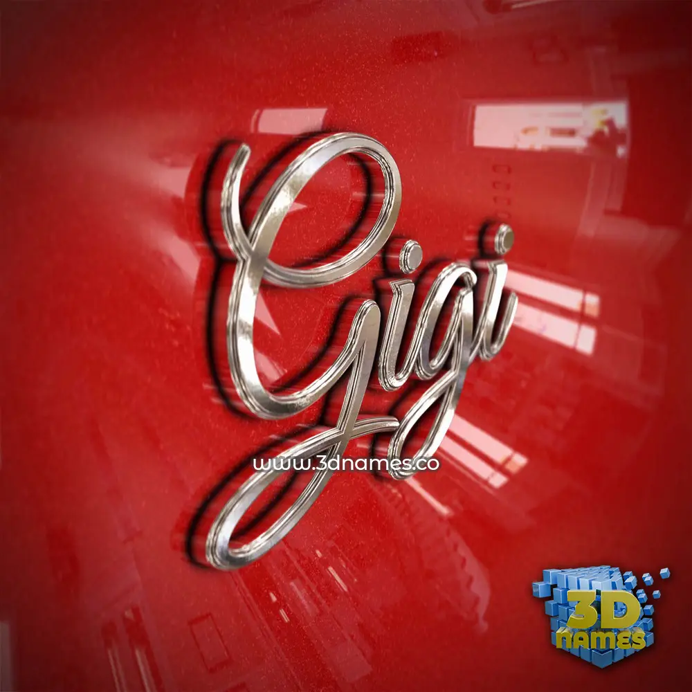 gigi in Car Paint style - 3D name wallpaper