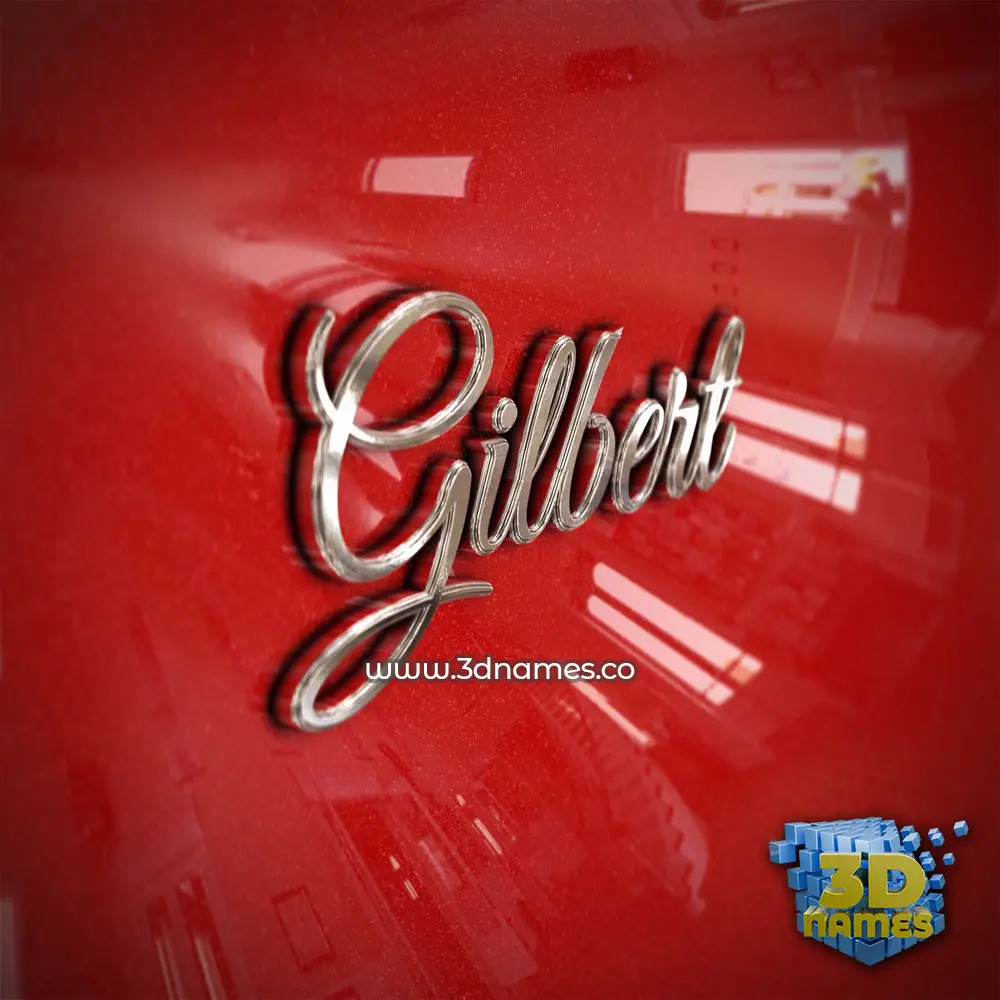 gilbert in Car Paint style - 3D name wallpaper