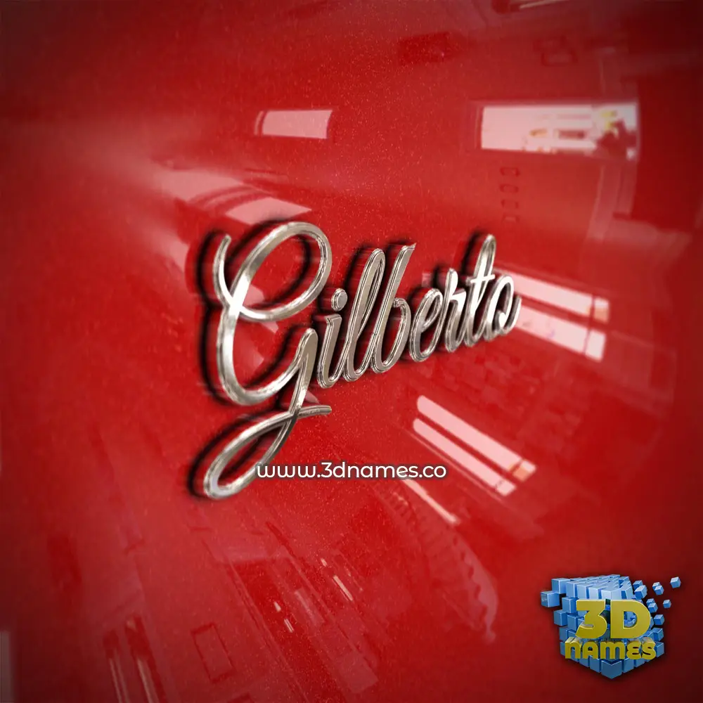 gilberto in Car Paint style - 3D name wallpaper