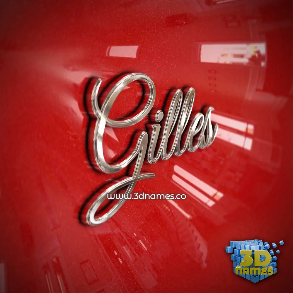gilles in Car Paint style - 3D name wallpaper