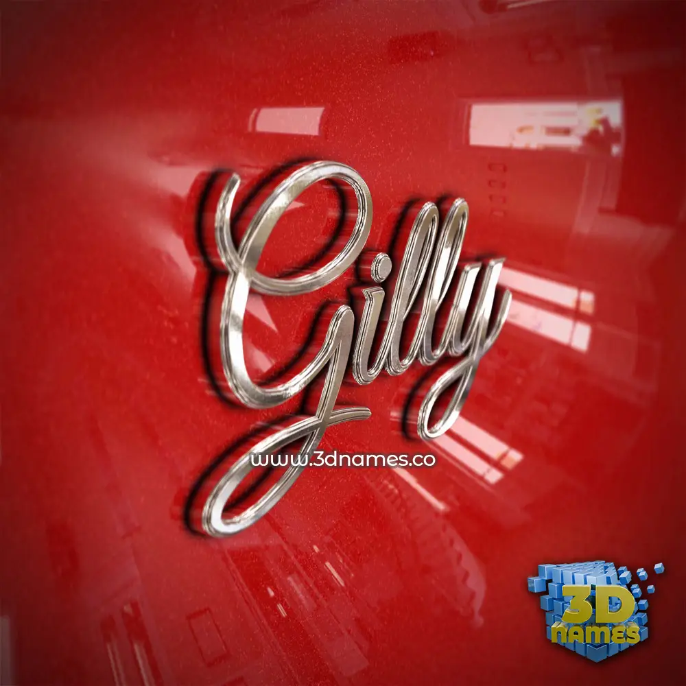 gilly in Car Paint style - 3D name wallpaper
