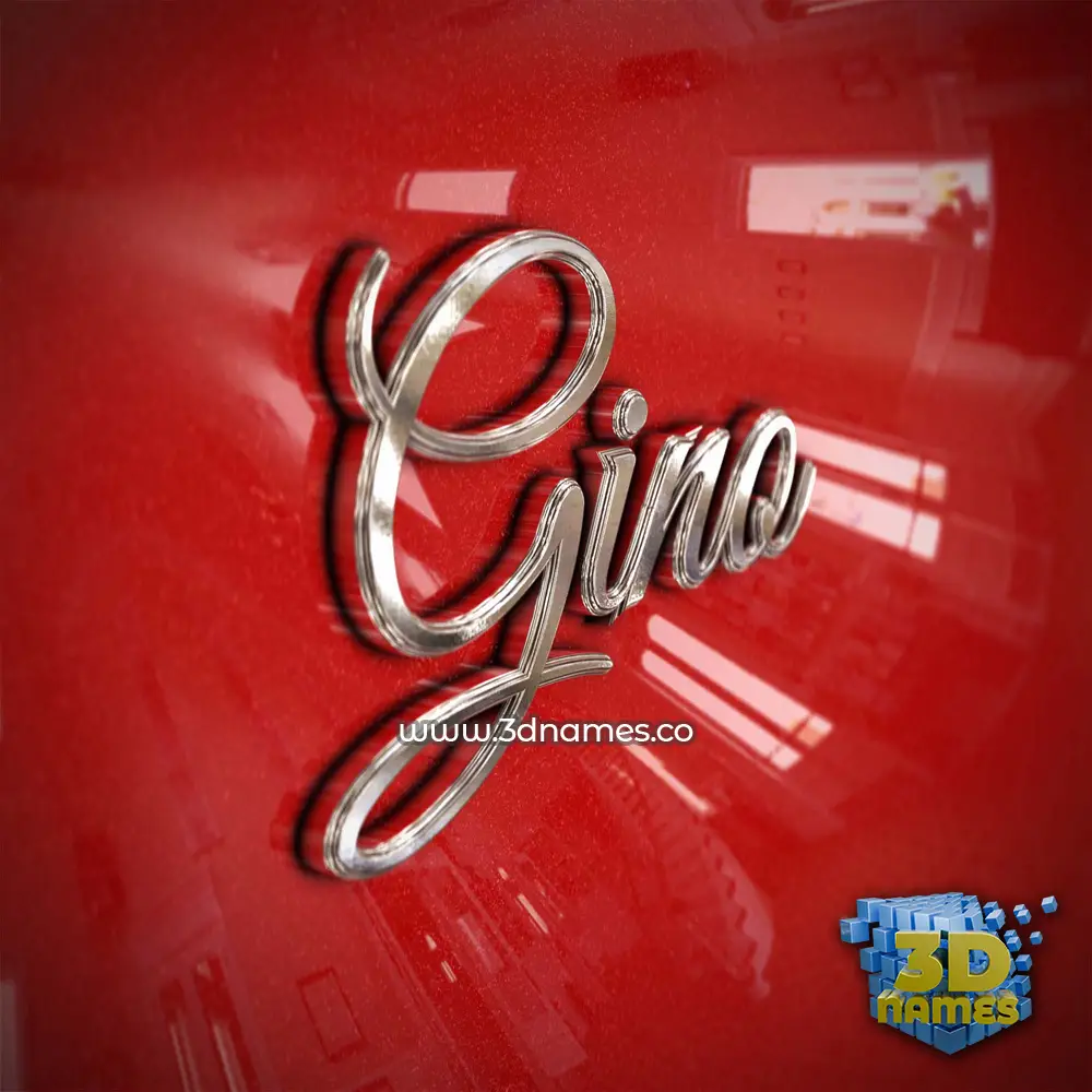 gino in Car Paint style - 3D name wallpaper