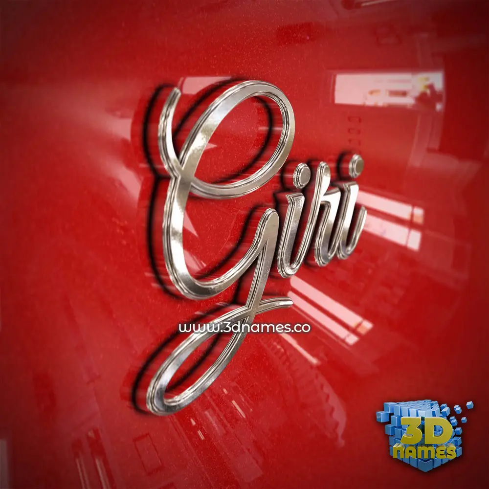 giri in Car Paint style - 3D name wallpaper