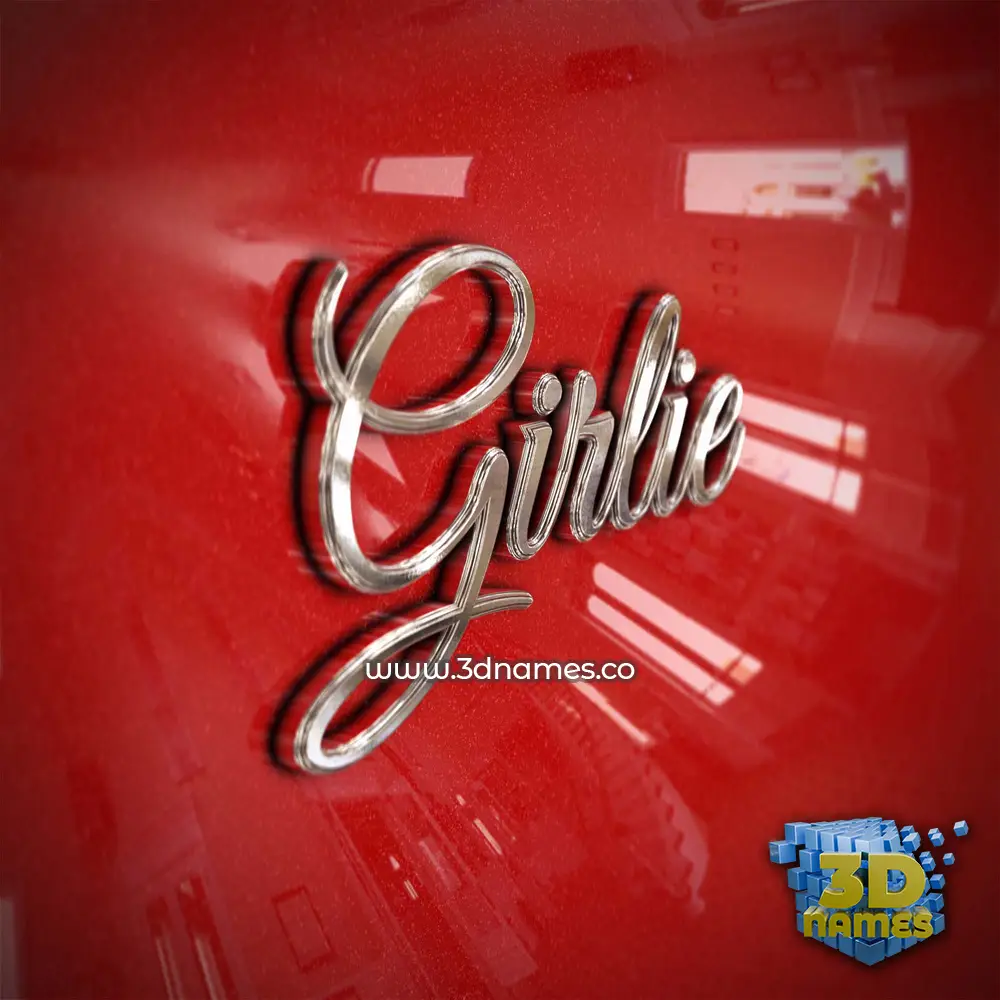 girlie in Car Paint style - 3D name wallpaper