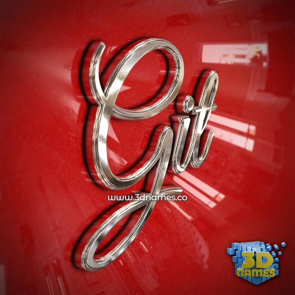 git in Car Paint style - 3D name wallpaper