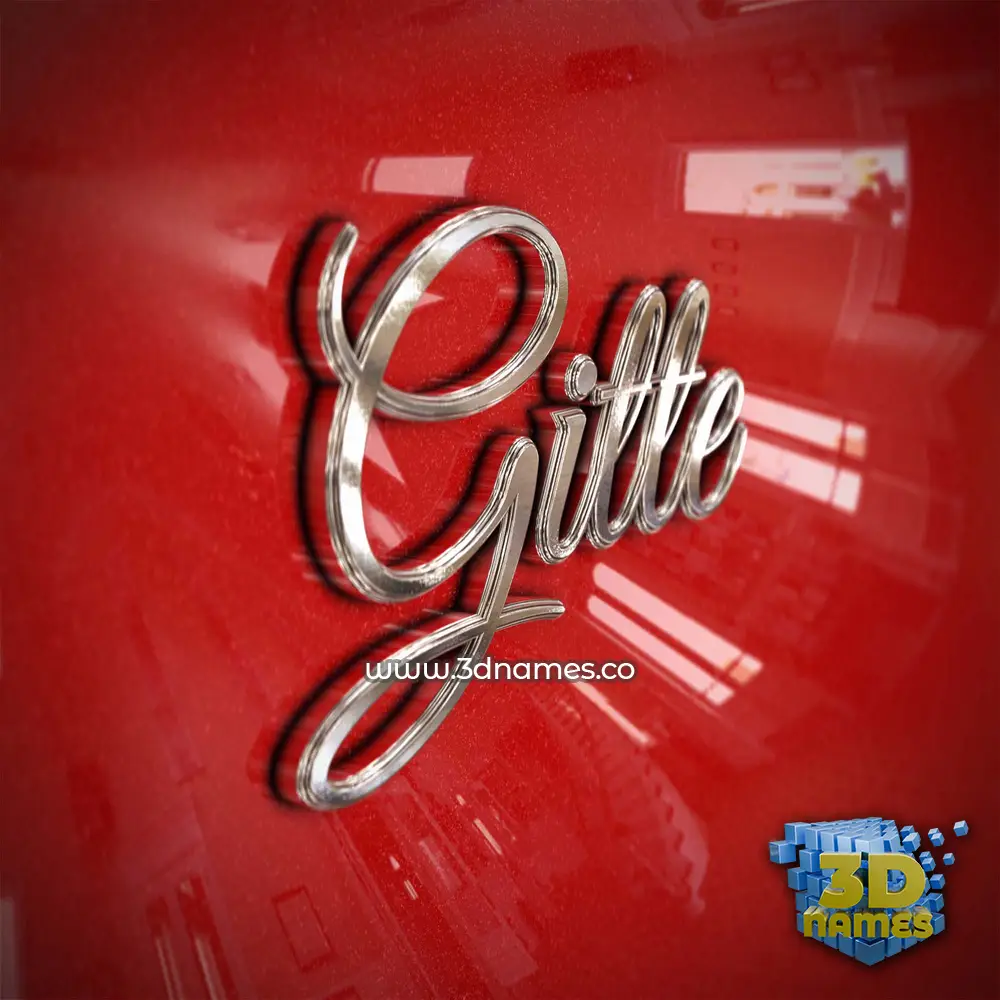 gitte in Car Paint style - 3D name wallpaper