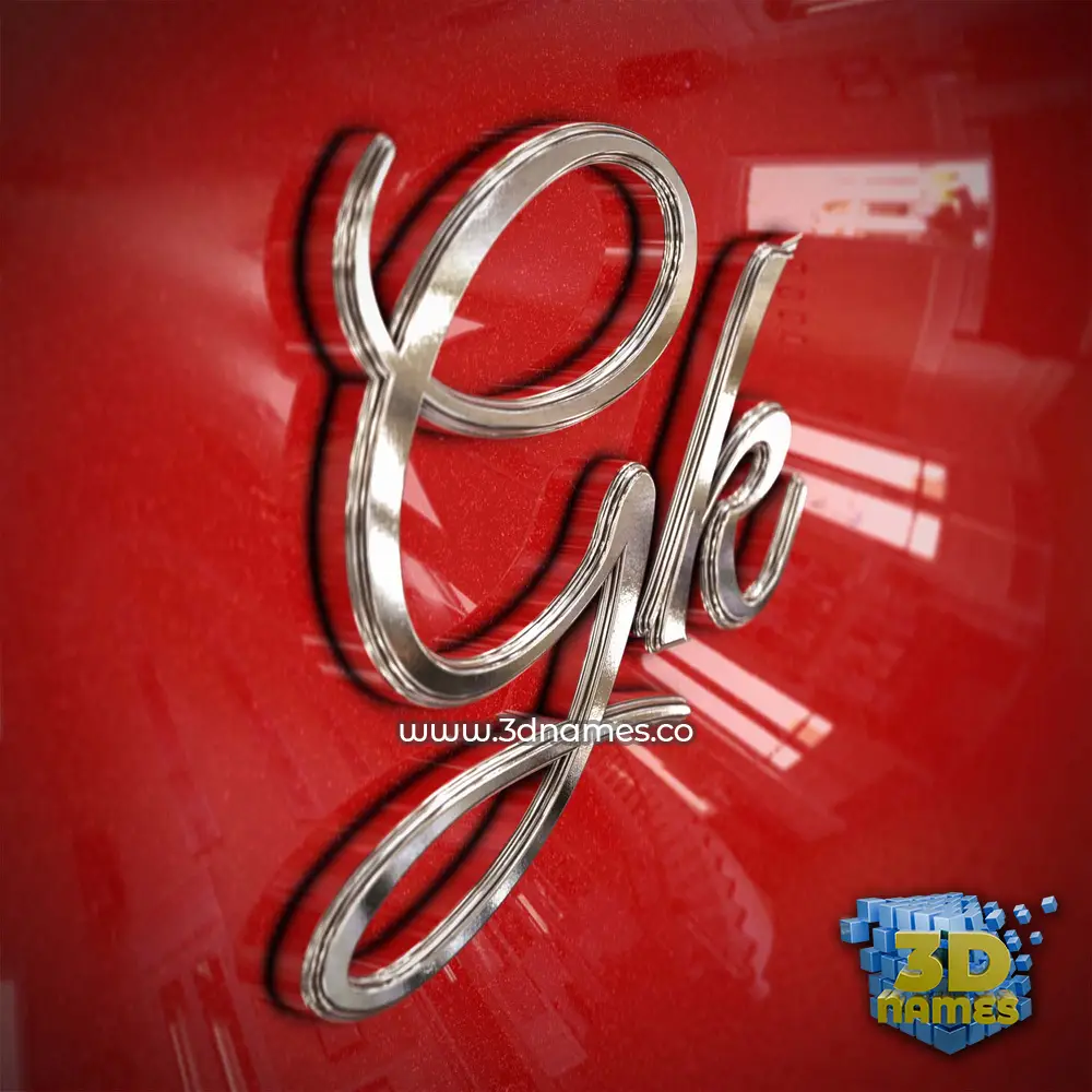 gk in Car Paint style - 3D name wallpaper