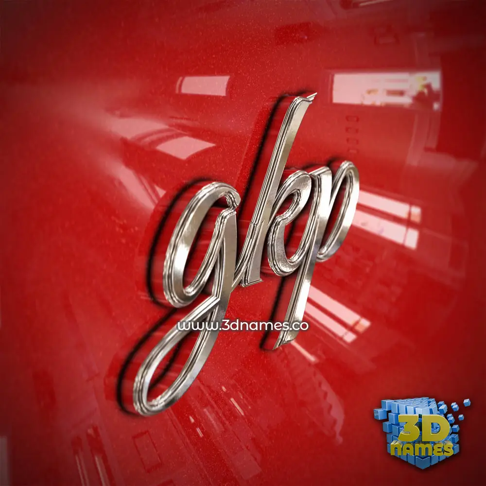 gkp in Car Paint style - 3D name wallpaper