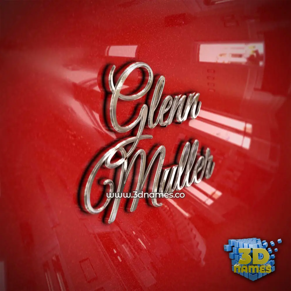 glenn muller in Car Paint style - 3D name wallpaper