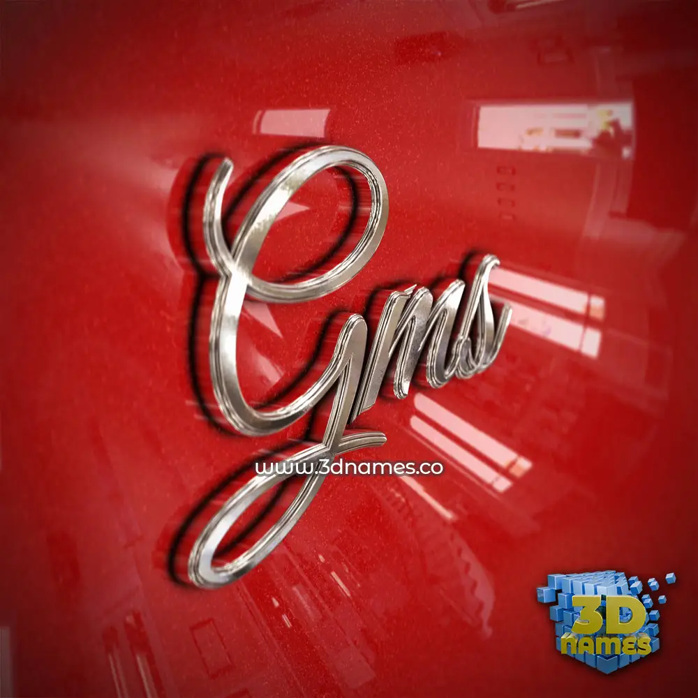 gms in Car Paint style - 3D name wallpaper