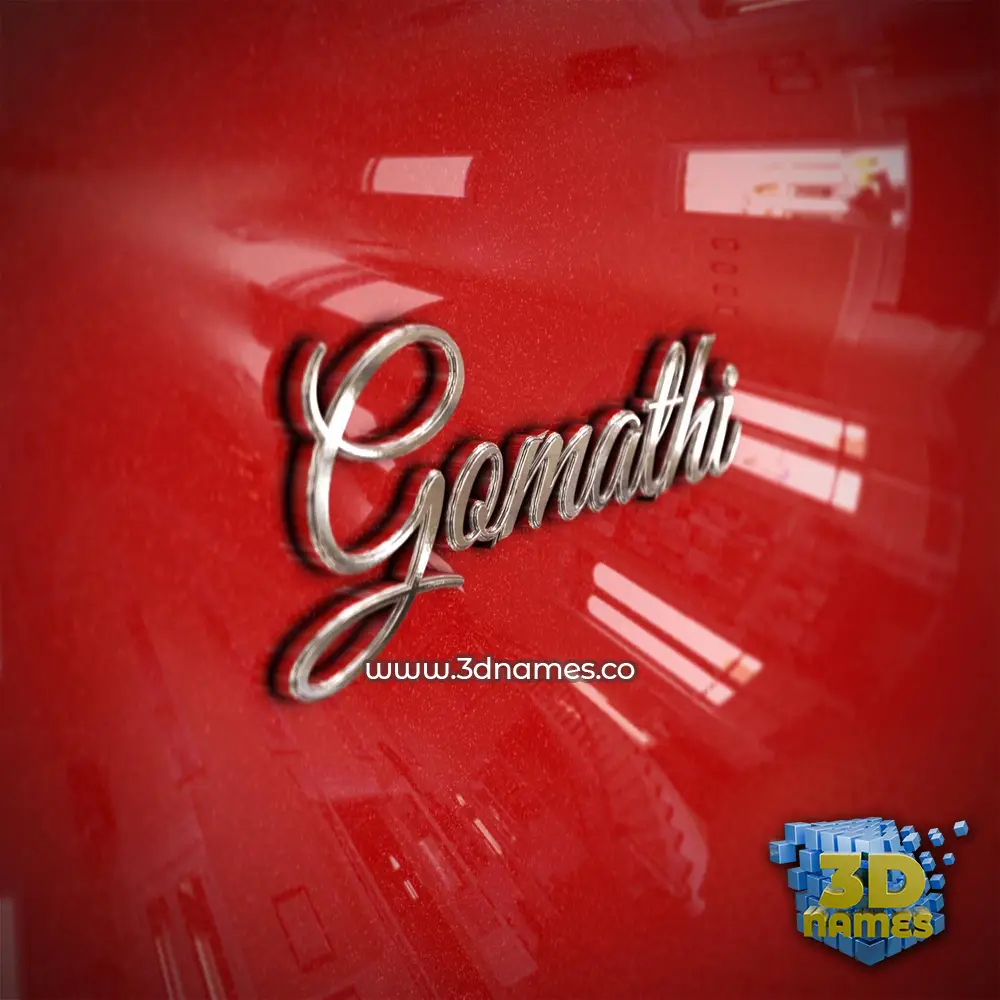gomathi in Car Paint style - 3D name wallpaper