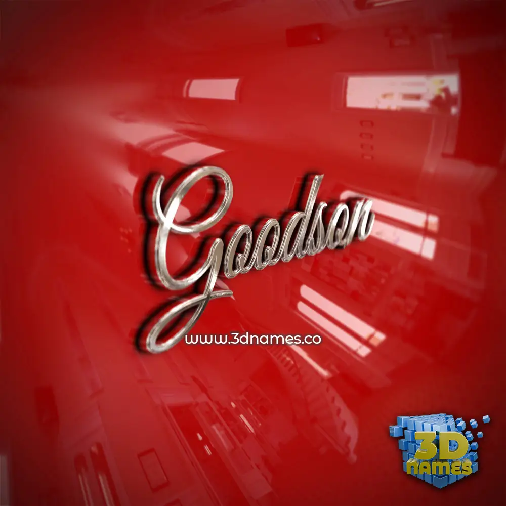 goodson in Car Paint style - 3D name wallpaper
