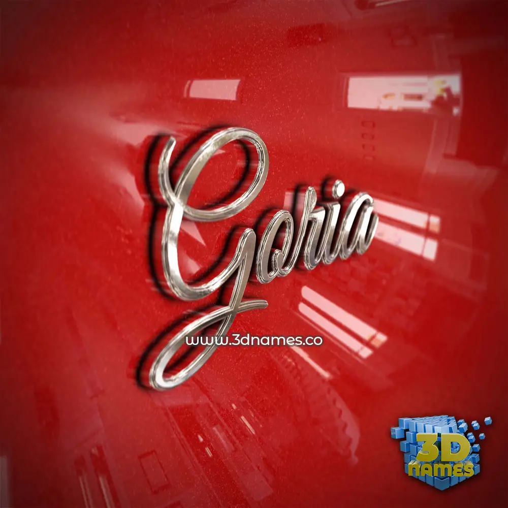 goria in Car Paint style - 3D name wallpaper