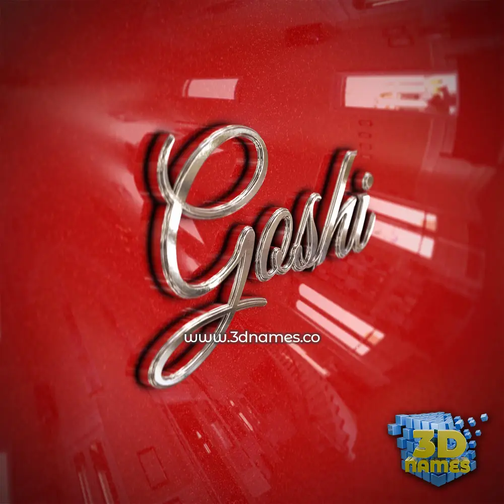 goshi in Car Paint style - 3D name wallpaper