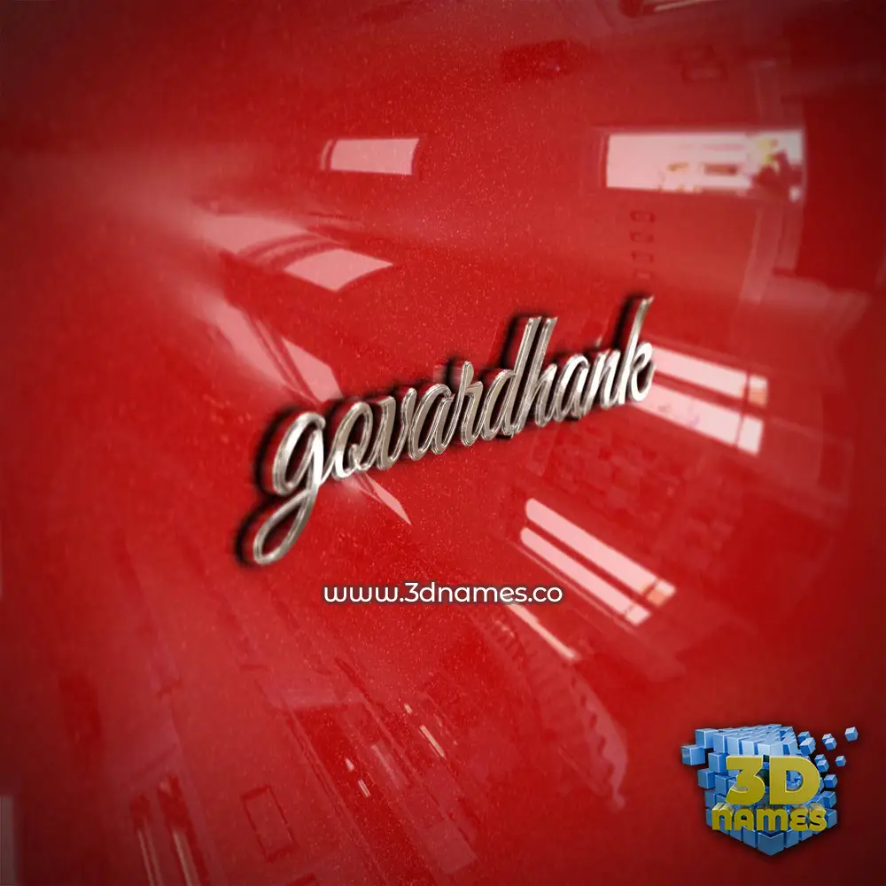 govardhank in Car Paint style - 3D name wallpaper