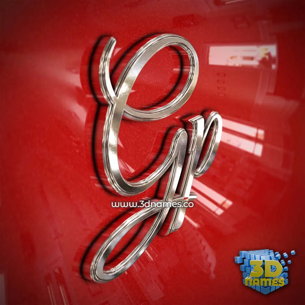 gp in Car Paint style - 3D name wallpaper