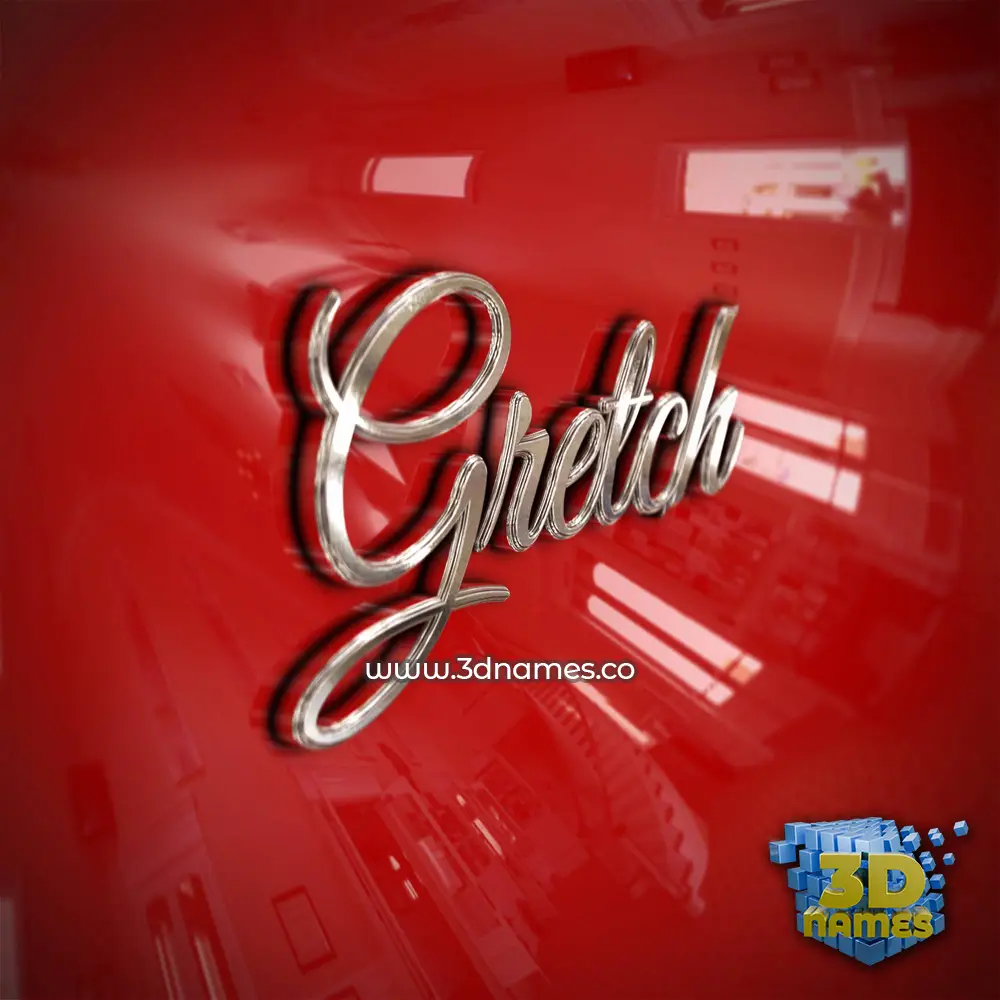 gretch in Car Paint style - 3D name wallpaper