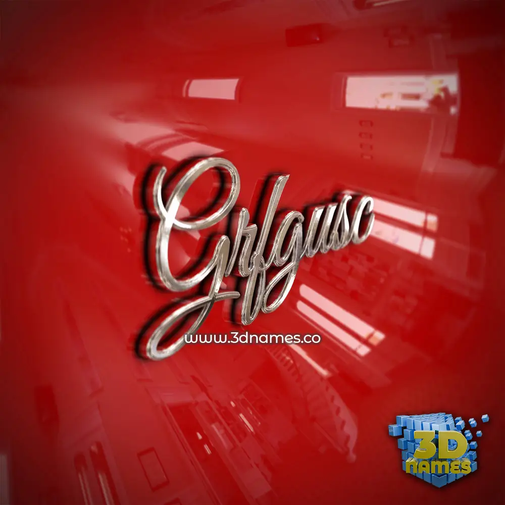 grfgusc in Car Paint style - 3D name wallpaper