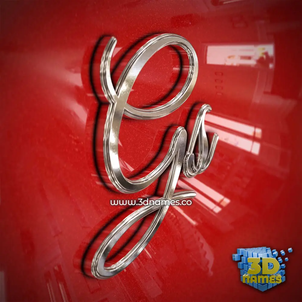 gs in Car Paint style - 3D name wallpaper