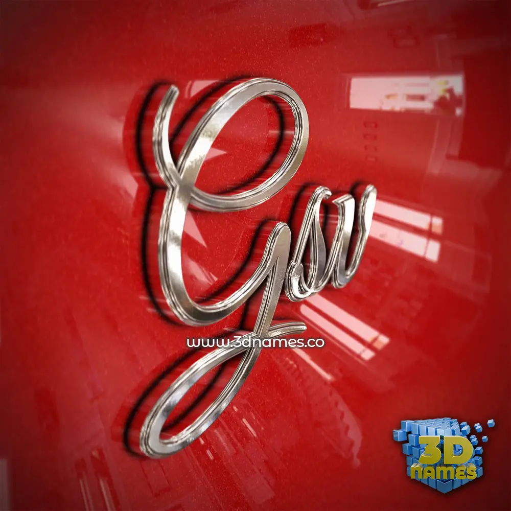 gsv in Car Paint style - 3D name wallpaper