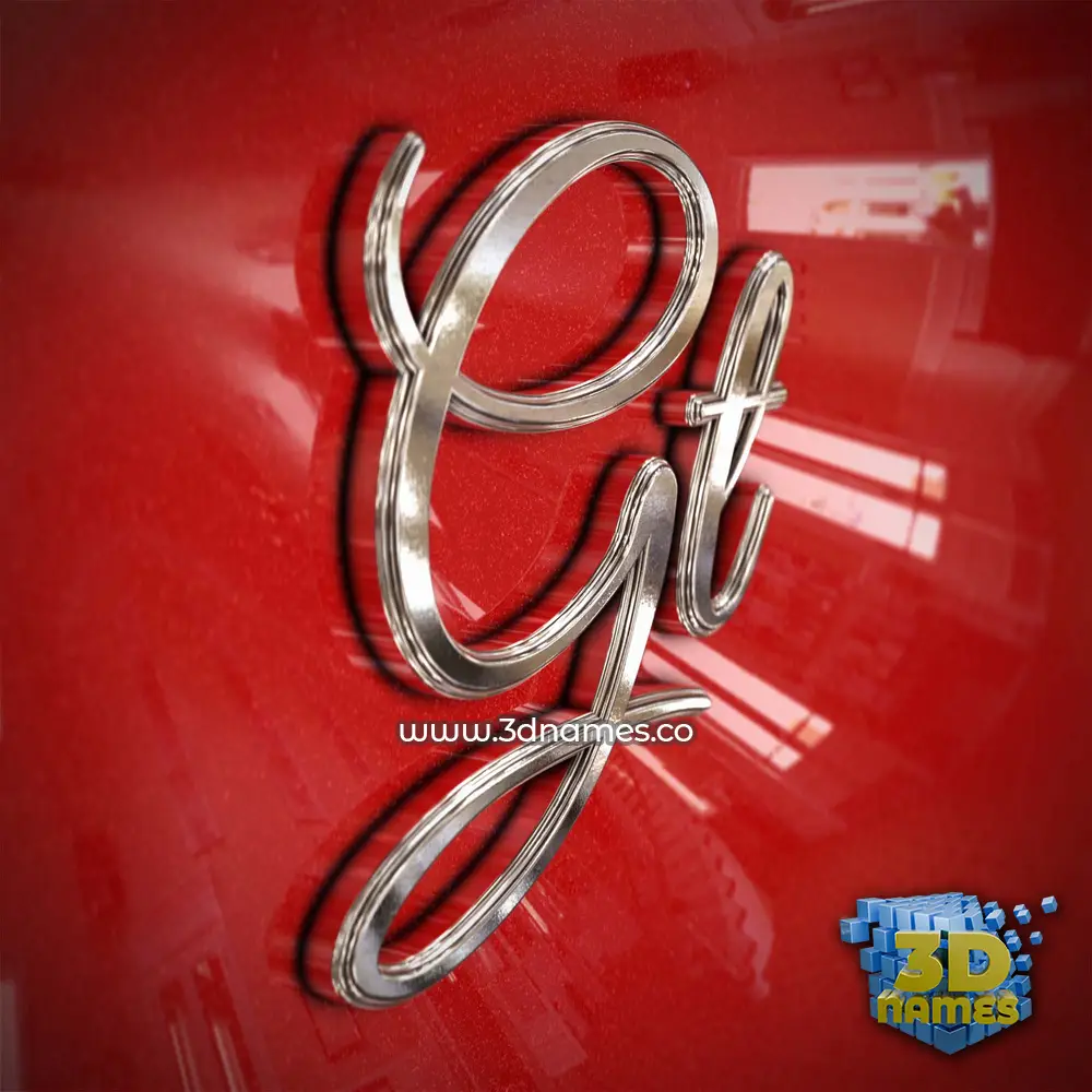 gt in Car Paint style - 3D name wallpaper