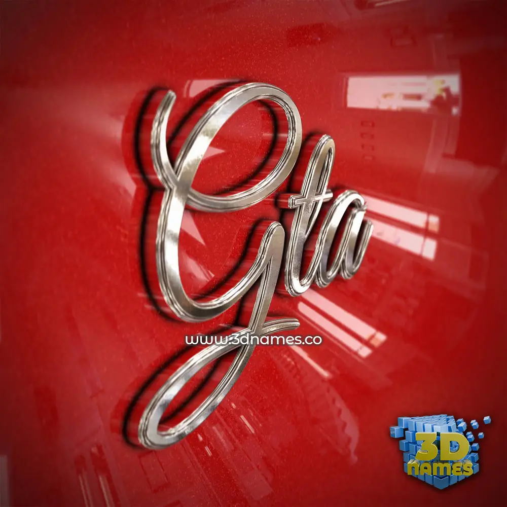 gta in Car Paint style - 3D name wallpaper
