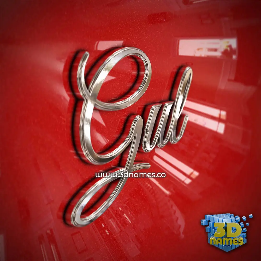 gul in Car Paint style - 3D name wallpaper