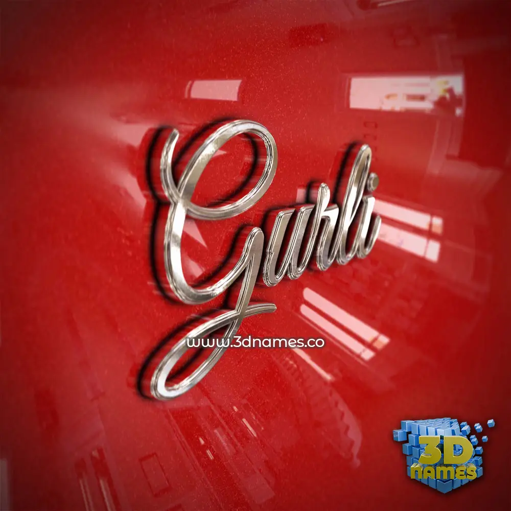 gurli in Car Paint style - 3D name wallpaper