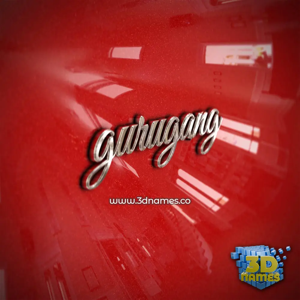 gurugang in Car Paint style - 3D name wallpaper