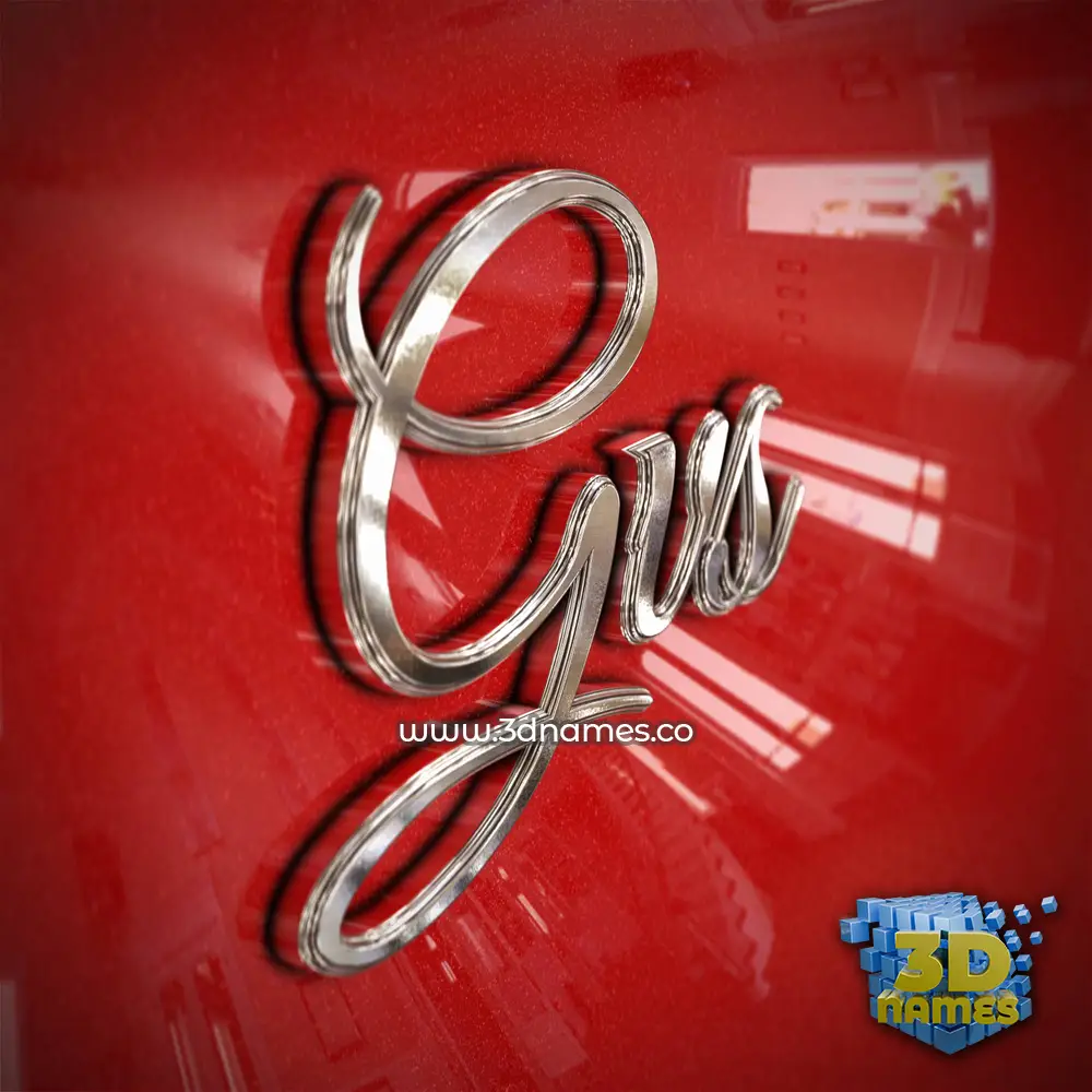 gvs in Car Paint style - 3D name wallpaper