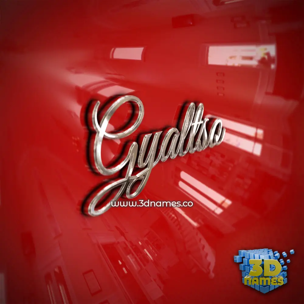 gyaltso in Car Paint style - 3D name wallpaper