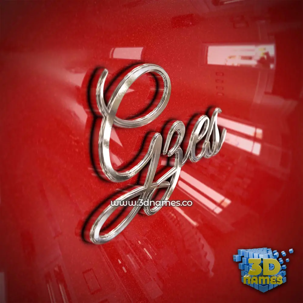 gzes in Car Paint style - 3D name wallpaper