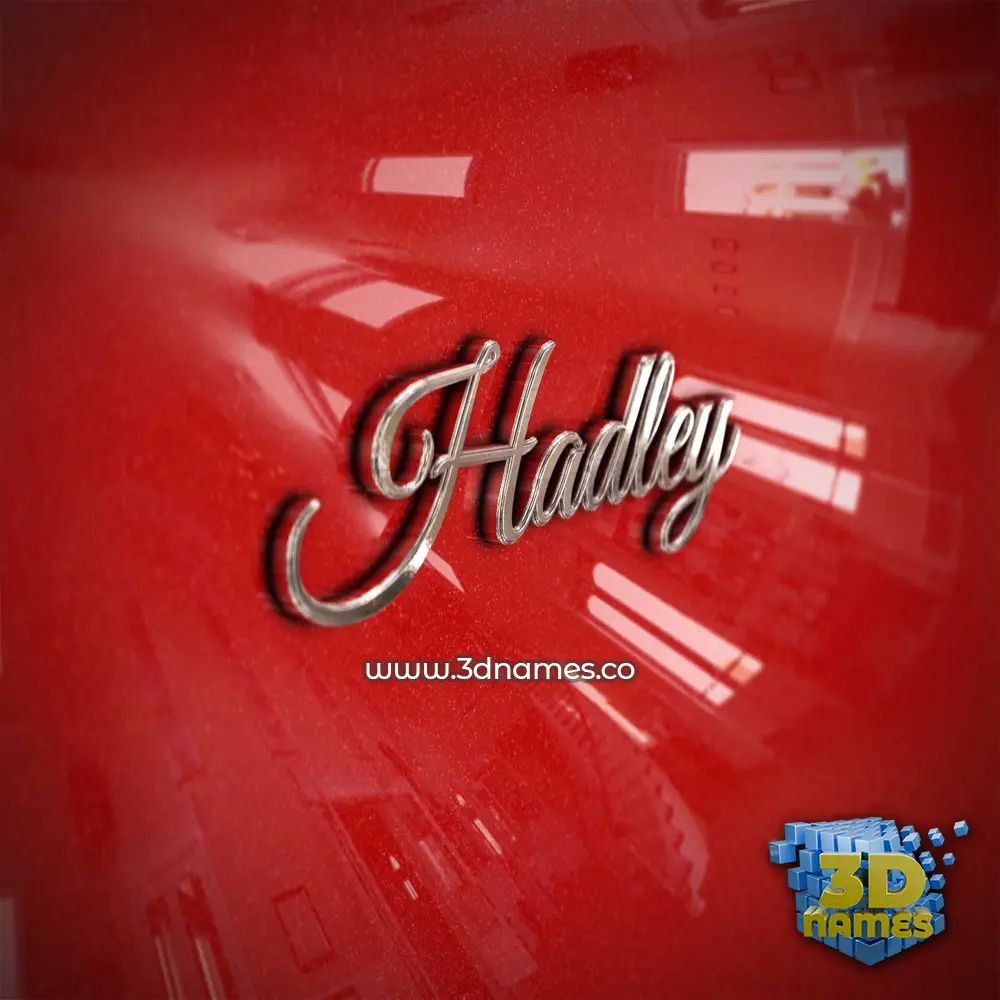 hadley in Car Paint style - 3D name wallpaper