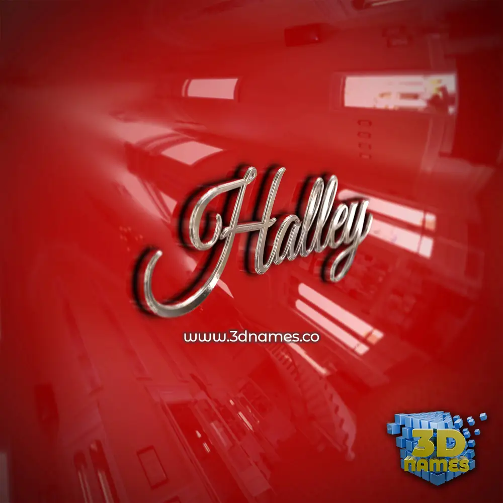 halley in Car Paint style - 3D name wallpaper